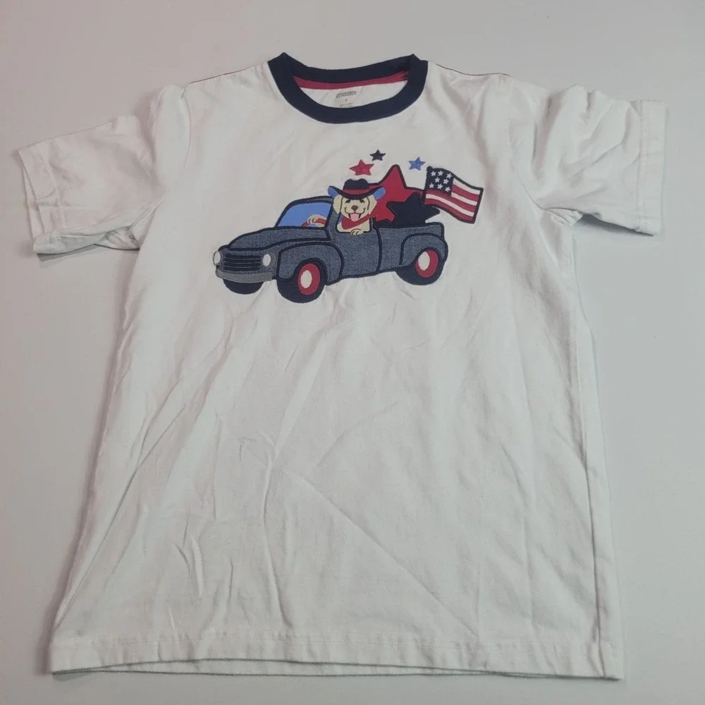 Gymboree Boys T-Shirts Size 8 Pirate & Patriotic Themes Cotton